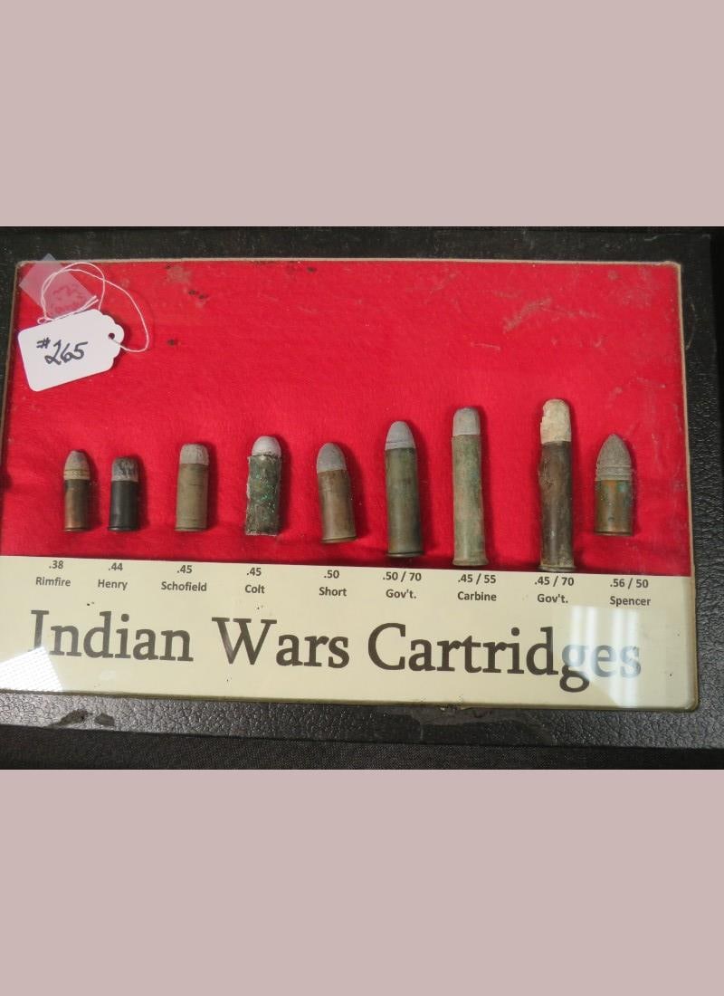 Case with Indian Wars Cartridges: Estimated 9 pcs
