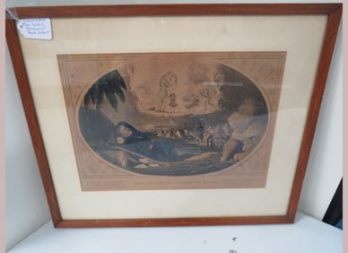 Framed Currier & Ives "The Soldiers Dream of Home