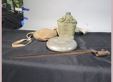 4- Military Items - Canteens and Bayonet