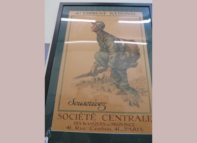 Framed French Military Poster- Societe' Centrale