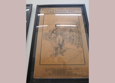Framed French Poster - Banque de L'union Parisienn