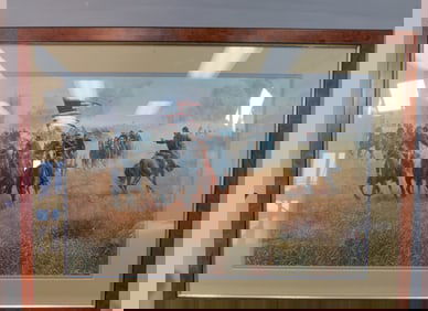 Framed Union Soldiers Battlefield Print