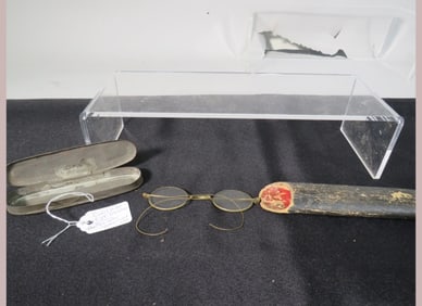 1 Pair Civil War Era Eyeglasses & Revolutionary War Era Glasses case Only