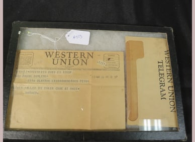 1973 Western Union Telegram - Framed