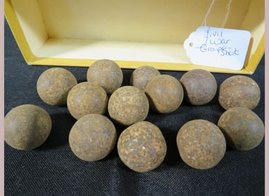 Box of Civil War Grape Shot