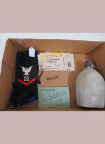 4Lots Items of Paper, Photos, Patches and a Canteen