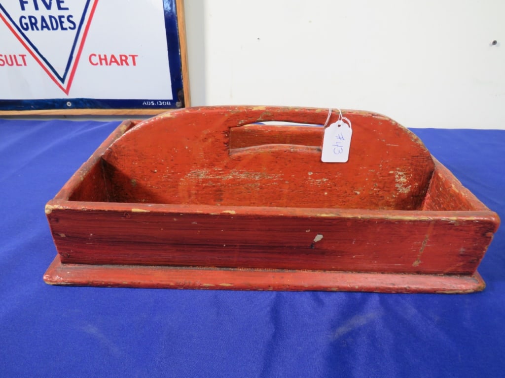 Early Red Cutlery Tray: 5 x 16 x10