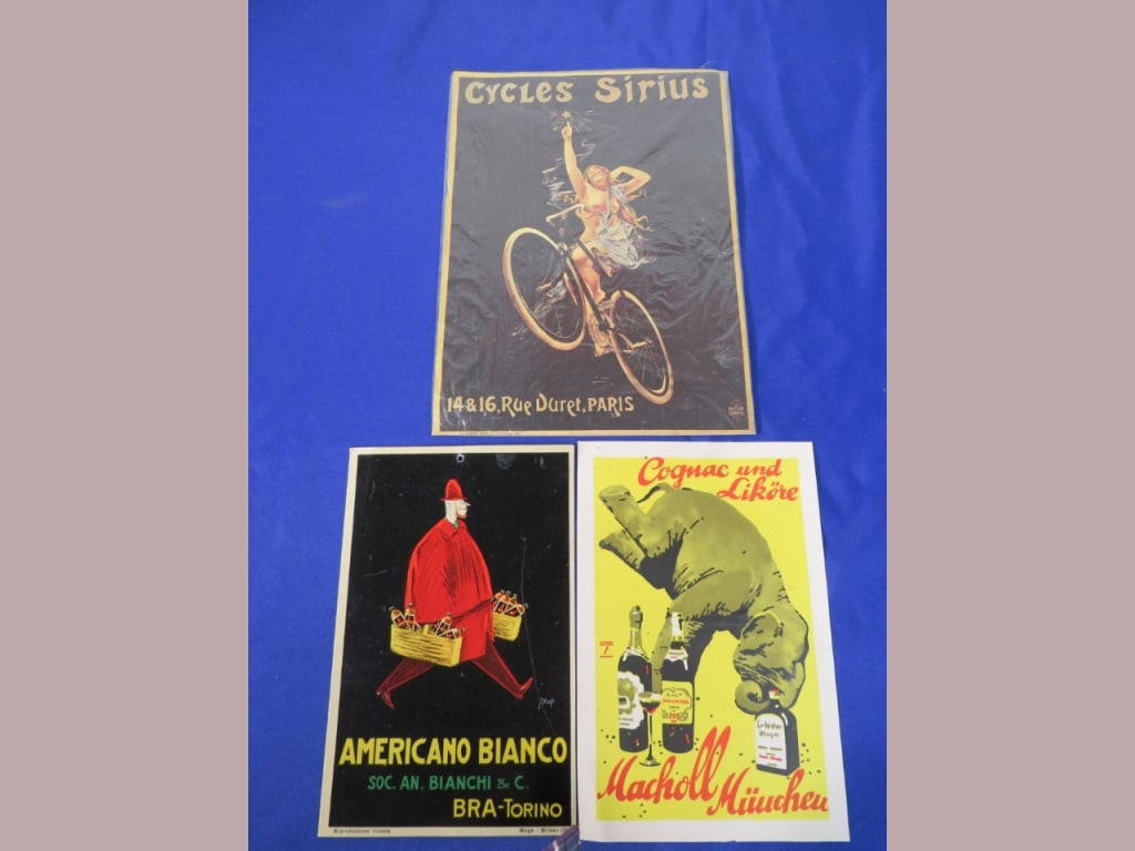 3-Early Advertising Posters: Sirius w/ Nude-Bianco, Paper 14 x 10