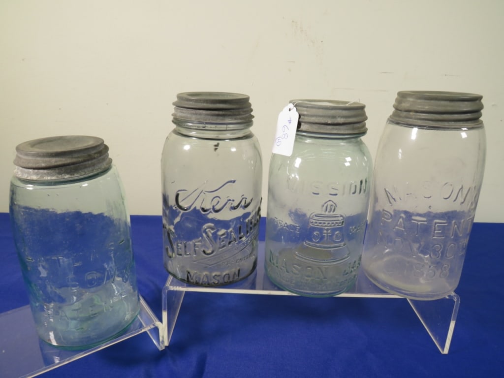 4-Fruit Jars w/ Zinc Lids (1 of 12)