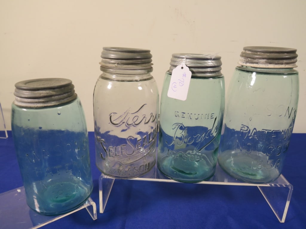 4-Fruit Jars w/ Zinc Lids (1 of 9)