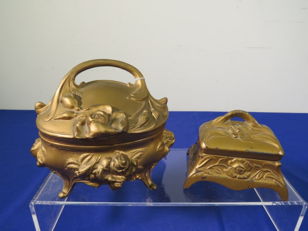 2-Painted Metal Jewelry Boxes (1 of 7)