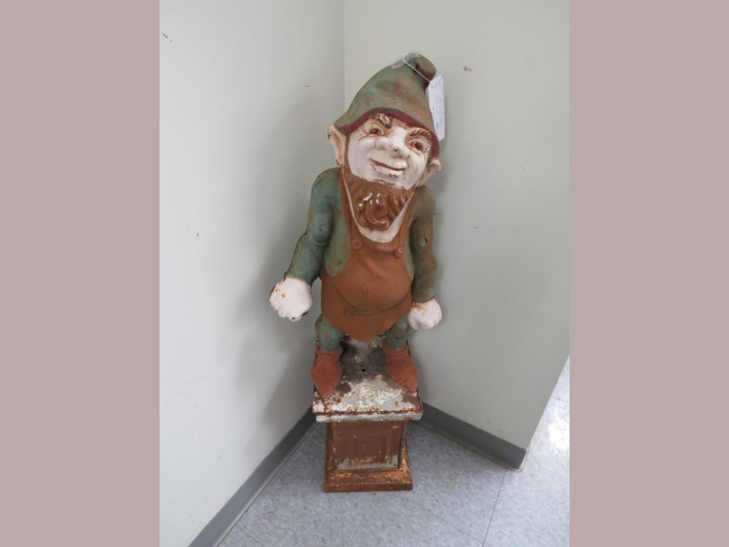RARE Cast Iron Gnome Hitching Post (1 of 9)