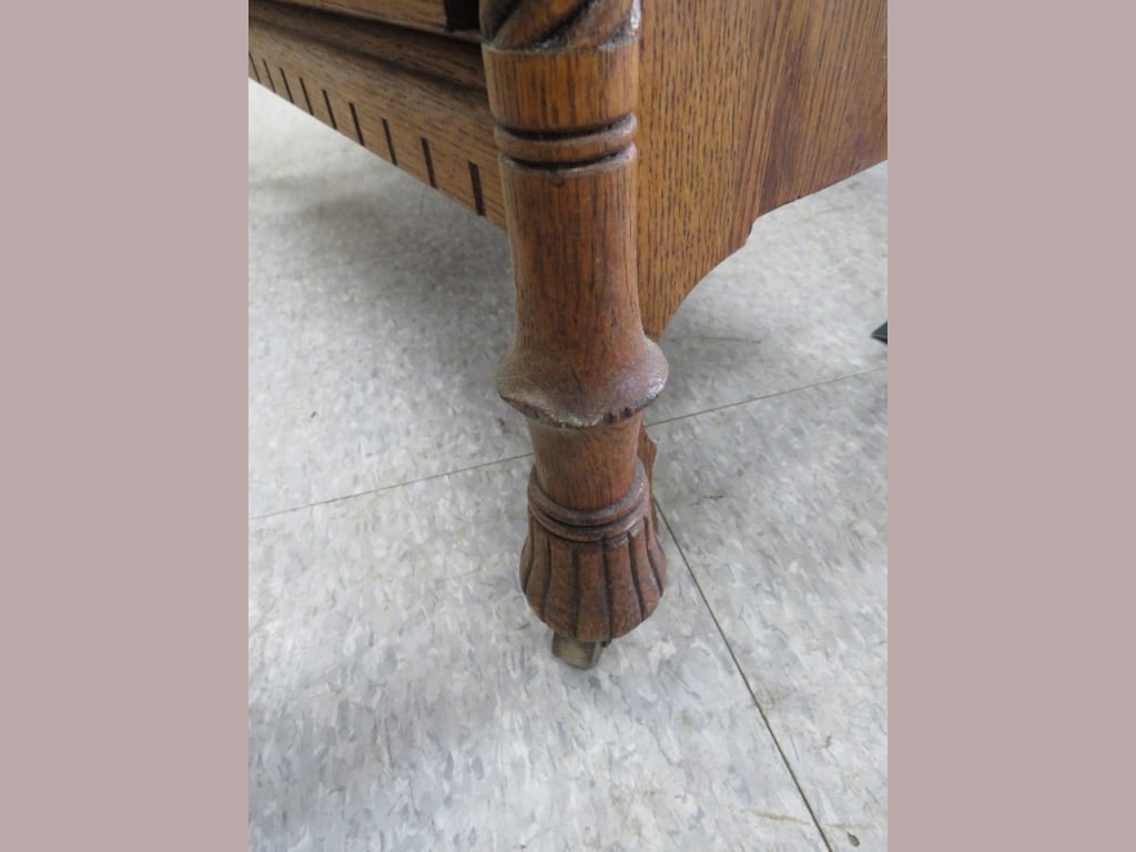 Oak Secretary Bookcase - 10