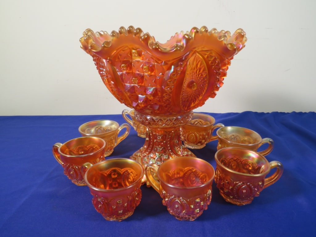 Northwood Carnival Marigold Memphis Punch Set: No cracks or chips