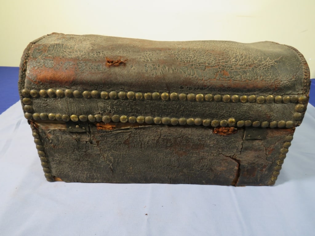 Early Leather Letter Box - 8