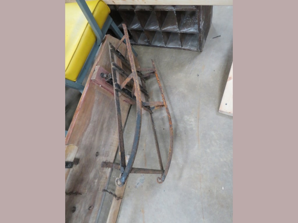 Primitive Antique Wood Pull Sled - 8