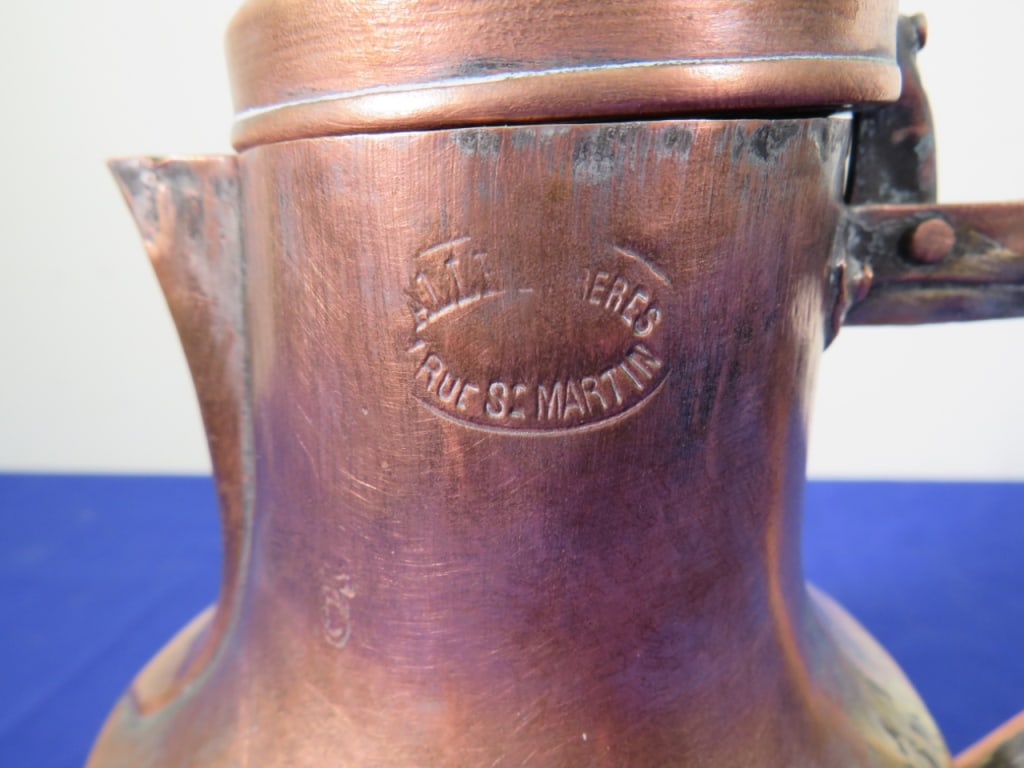 Copper Pitcher w/ Hinged lid - 2