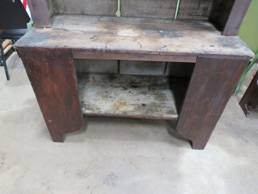 Early Primitive Stepback Crock Cabinet - 2