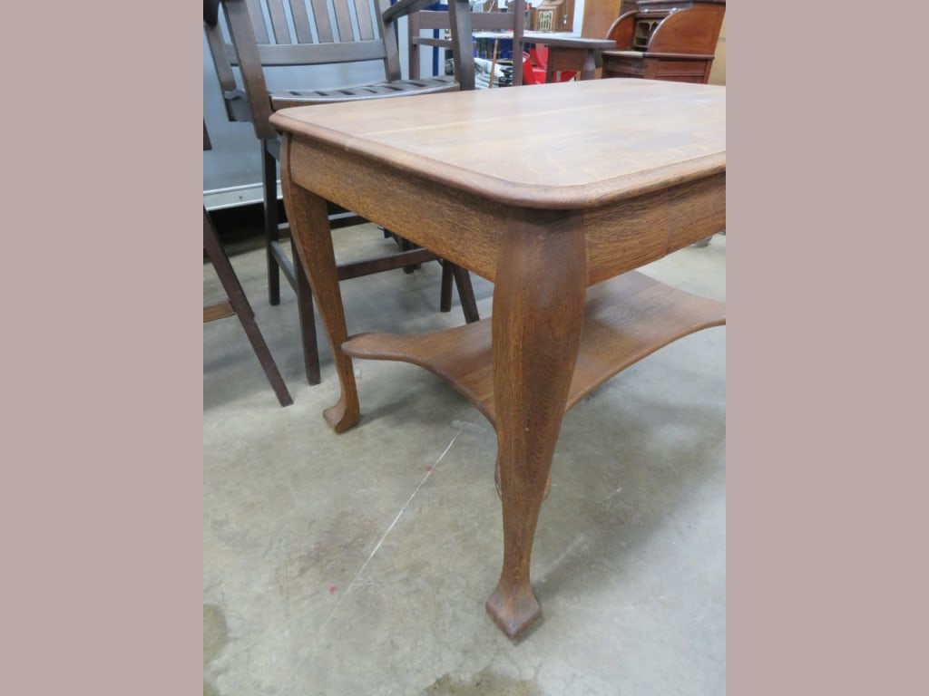 Early Oak Library Table - 3