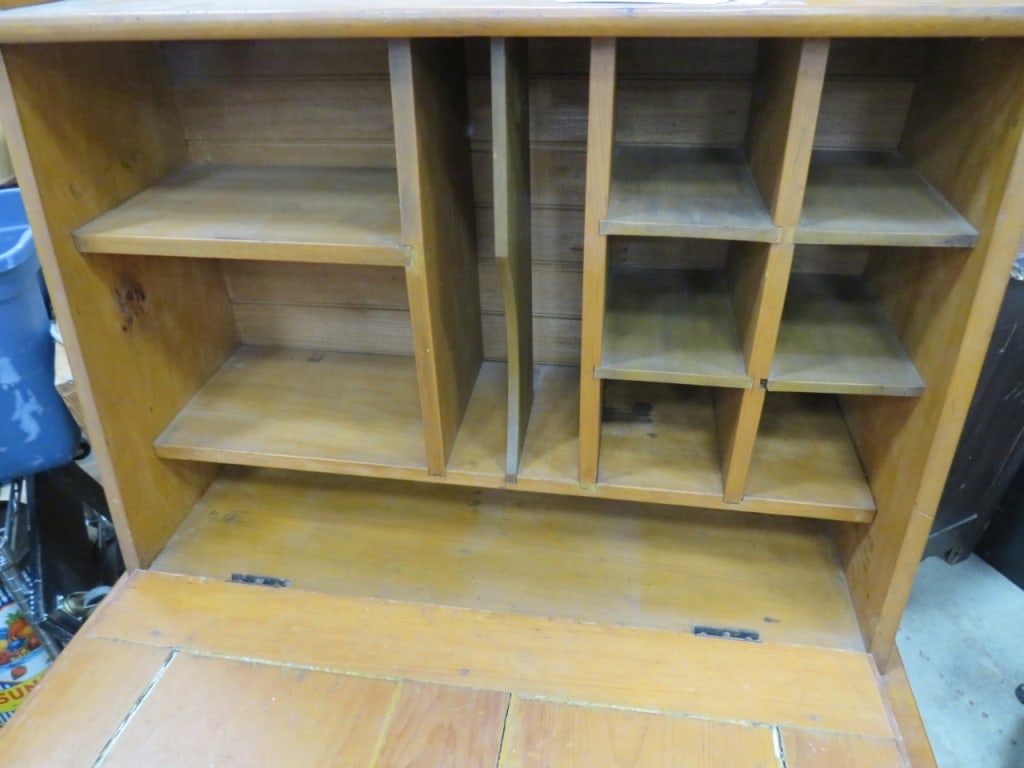 Early Pine Dropfront Secretary - 4