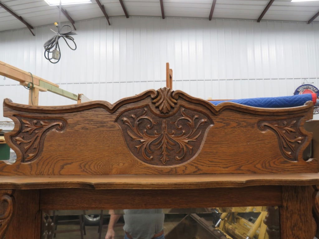 2 pc. Oak Serpentine-front Buffet - 2