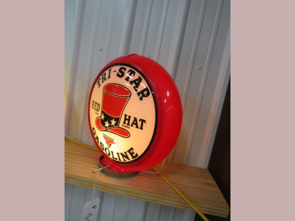 Red Hat Gasoline Pump Globe - 2