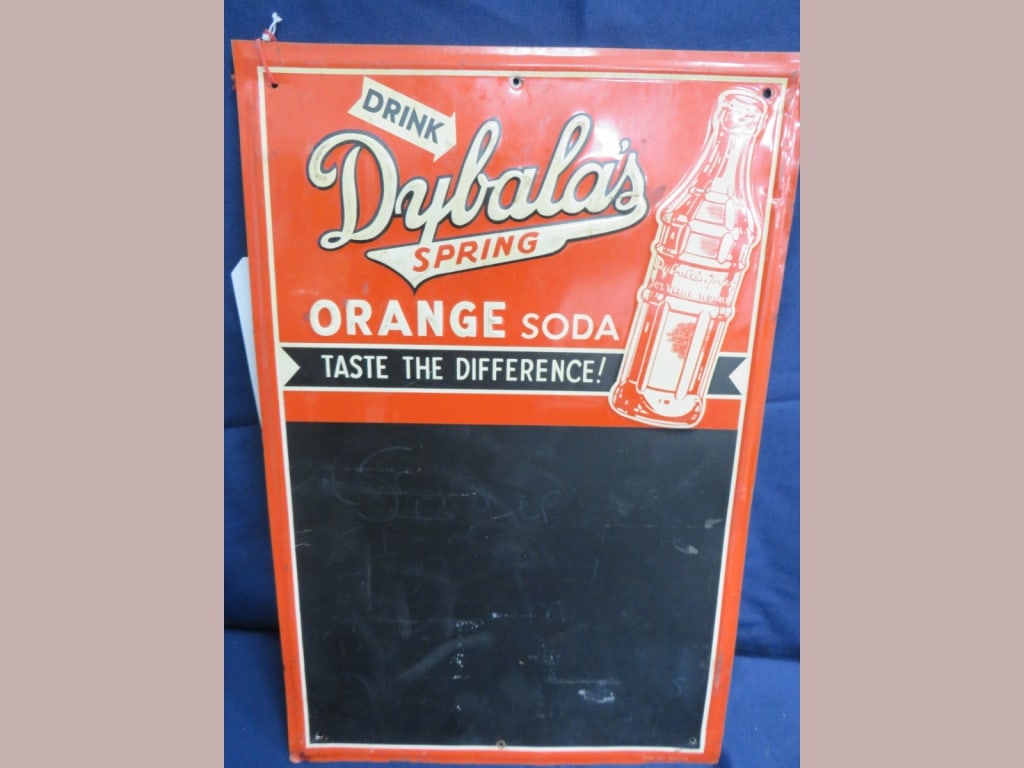 Dybala's Spring Orange Soda Chalkbrd: Good condition, good color, embossed 18 x 12
