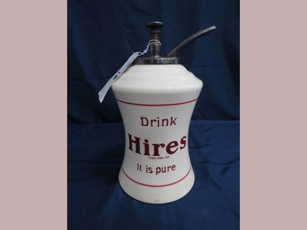 Porcelain Hires Drink Dispenser: Philadelphia-Made in Germany Metal 14 x 8