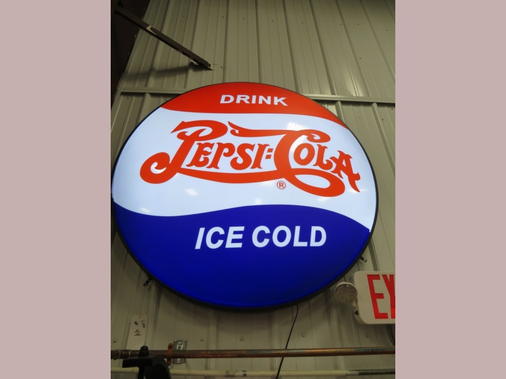 48" Pepsi Cola LED Store Display: Crated dimensions 52 x 6