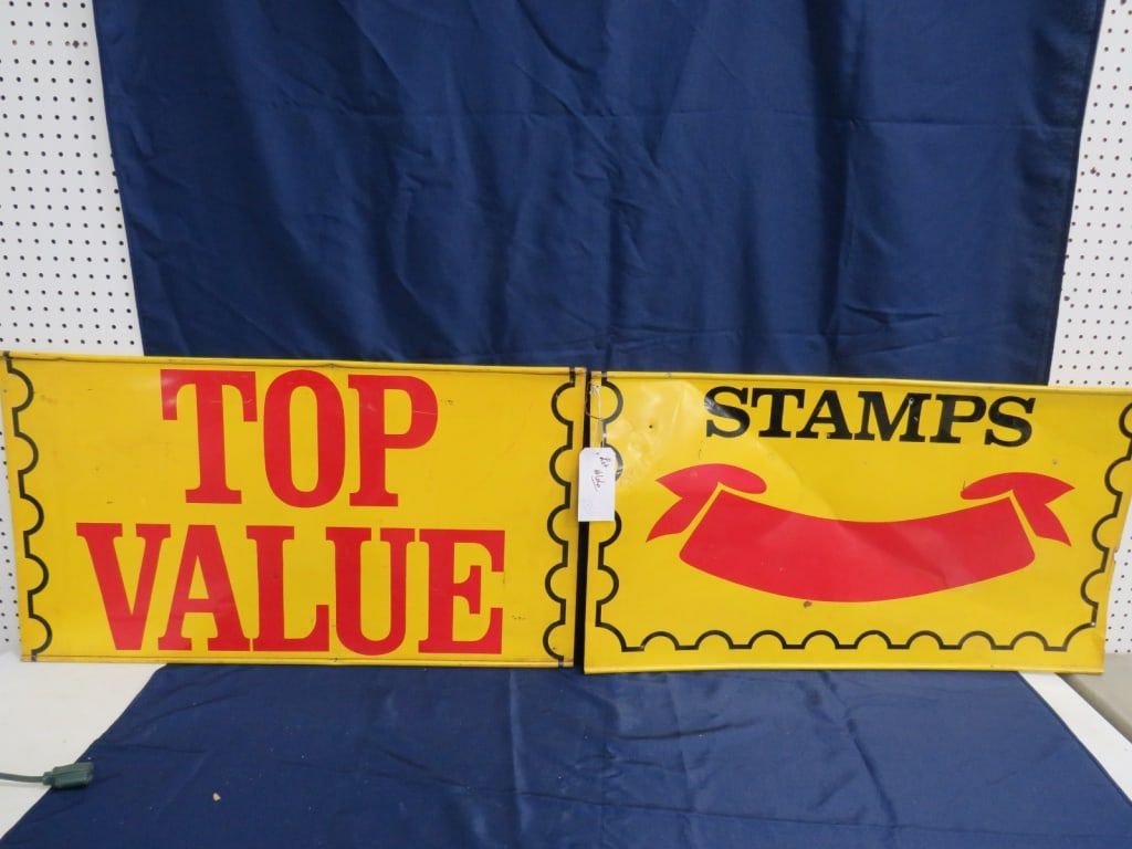 2 pc DS Top Value Stamps Sign - 4