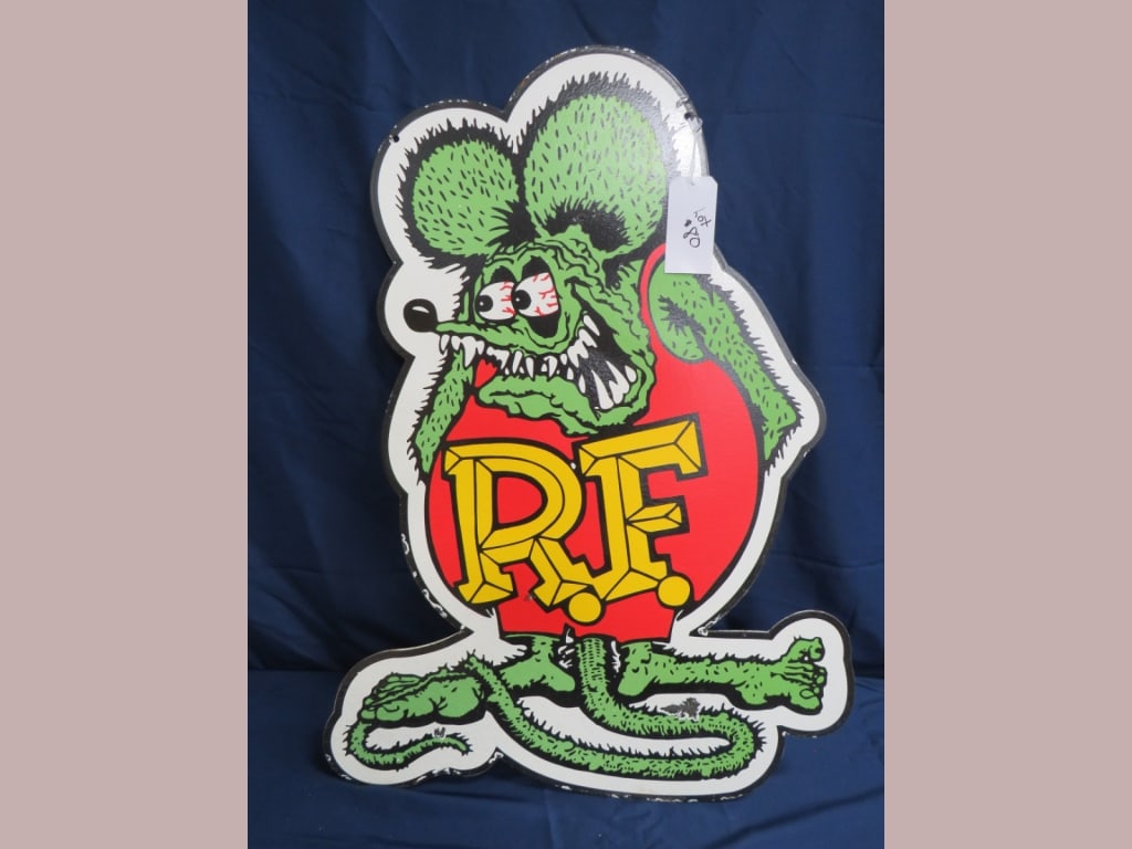 Porcelain Rat Fink Sign: 40 x 29
