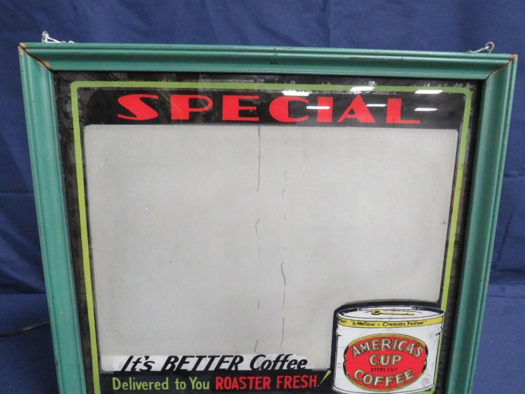 Lighted American Cup Coffee Store Display - 2