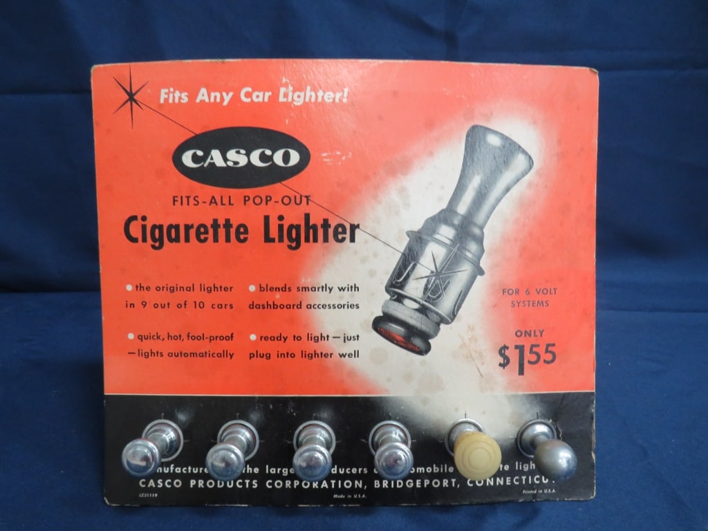 Auto Cigarette Lighter Store Display: Comes with 6 lighters 10 x 12 x 3