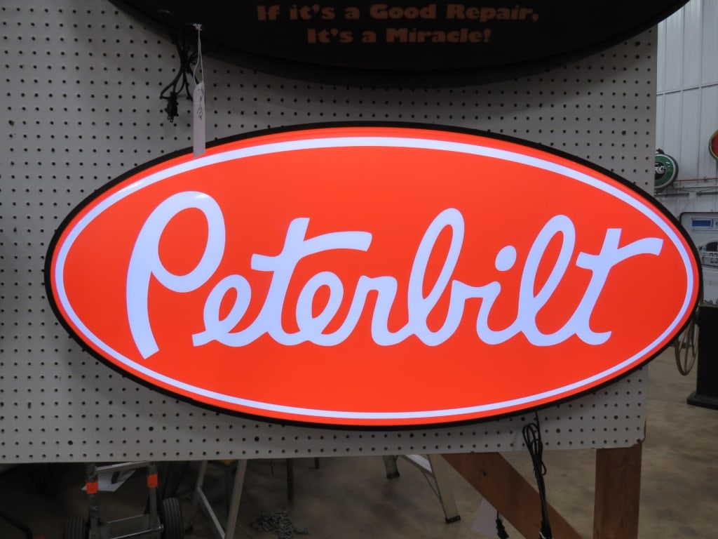 Oval LED Peterbilt Sign: 22 x 48 x 5 Contemporary