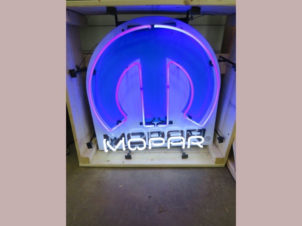 Neon Mopar Sign: 24 x 24 Contemporary