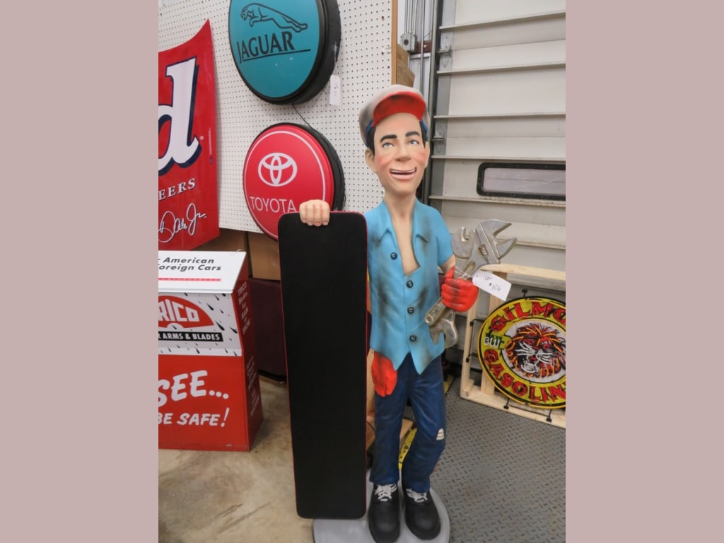 Resin Mr. Goodwrench Mechanic Showroom Statue: 72 x 30 x