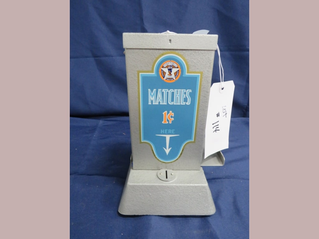 Columbus, OH Coin-op Match Counter Display: 10 x 7 x 7 Excellent condition, full contents, w/key