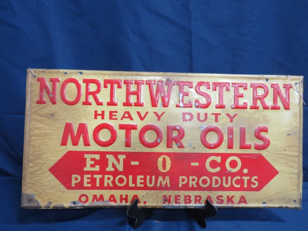 Northwestern Motor Oil Sign: Metal, Omaha, NE 12 x 24