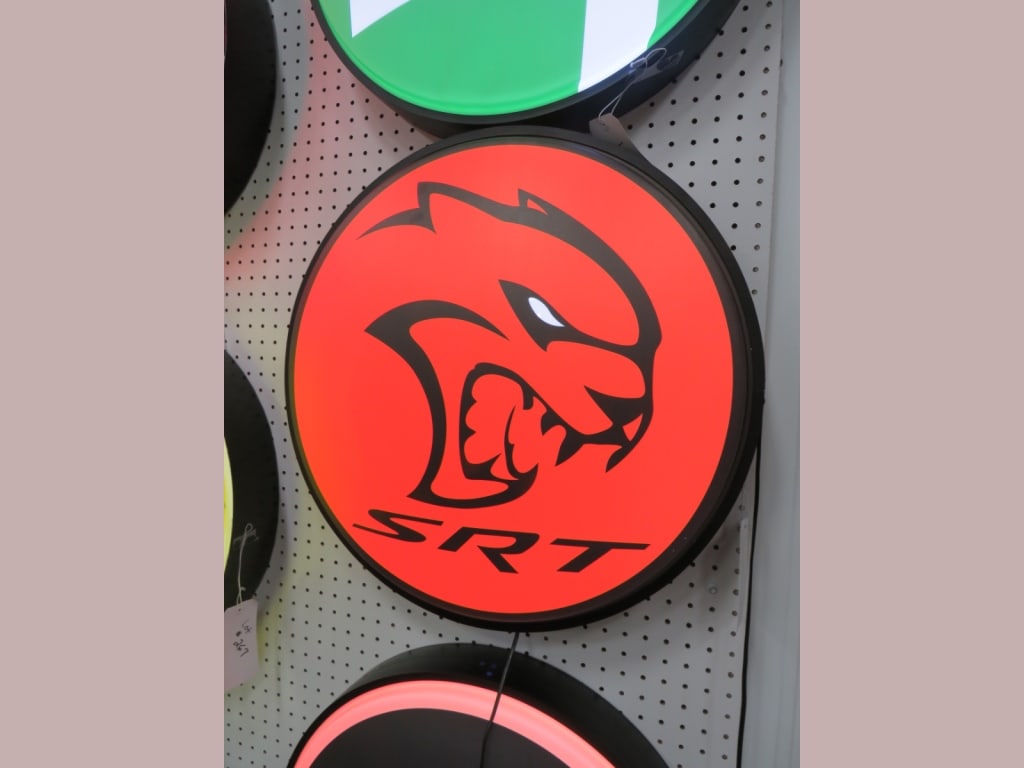 Dodge Hellcat LED SS Sign: 24"