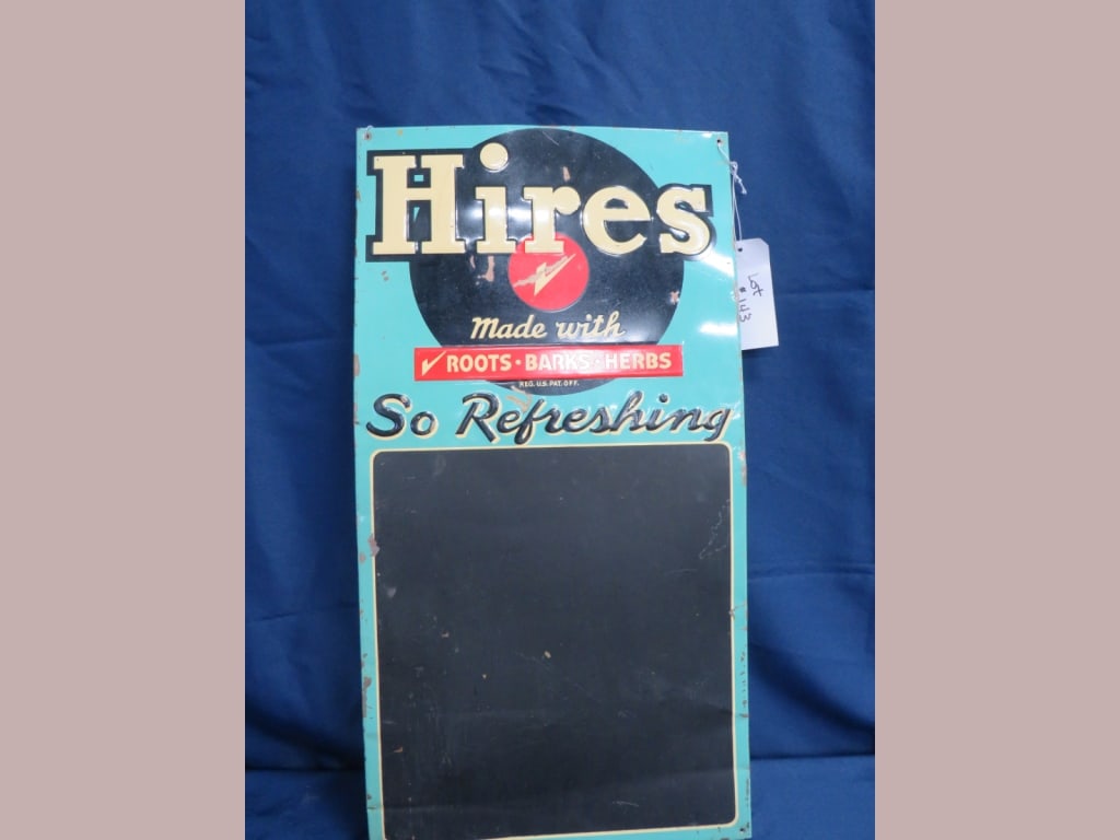 Hires Metal Chalkbrd Sign: BB-5 Made in USA 30 x 16