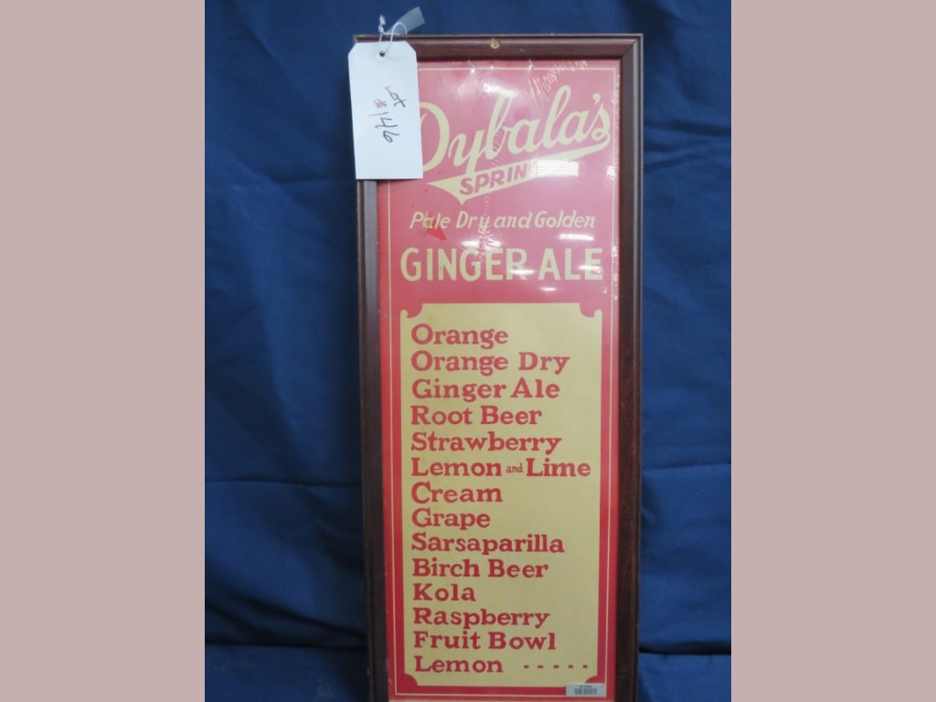 Dybala's Spring Gingerale Sign: Cardbrd, Flavors 25 x 10