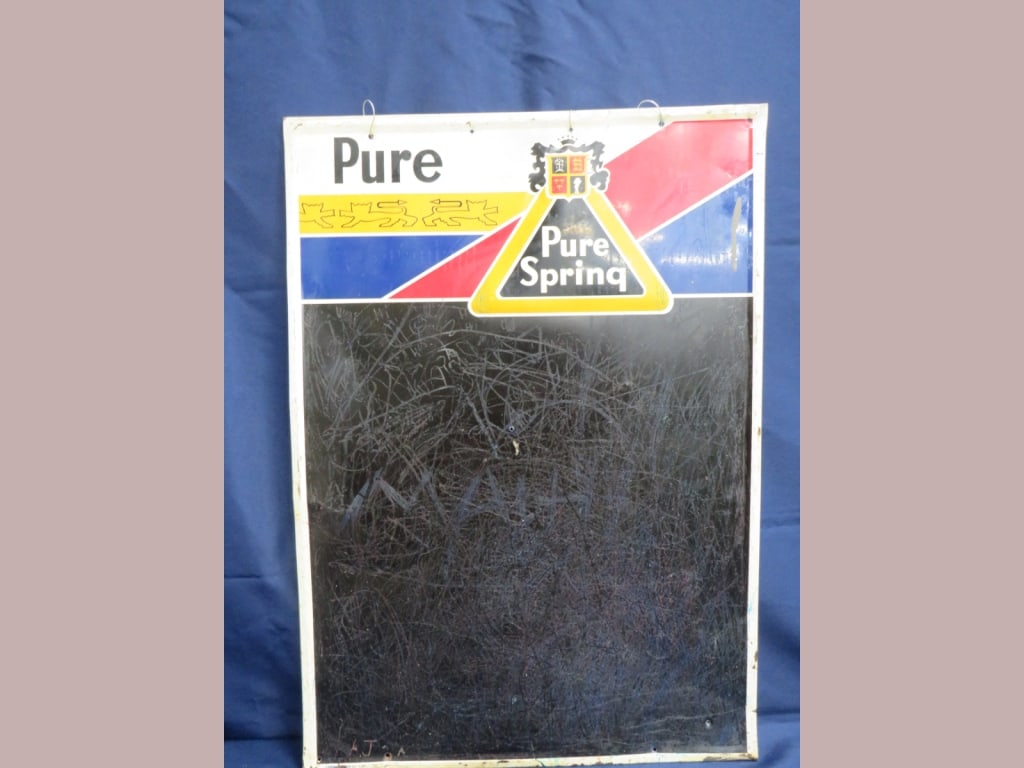 1970 Pure Spring Chalkbrd: 27 x 19