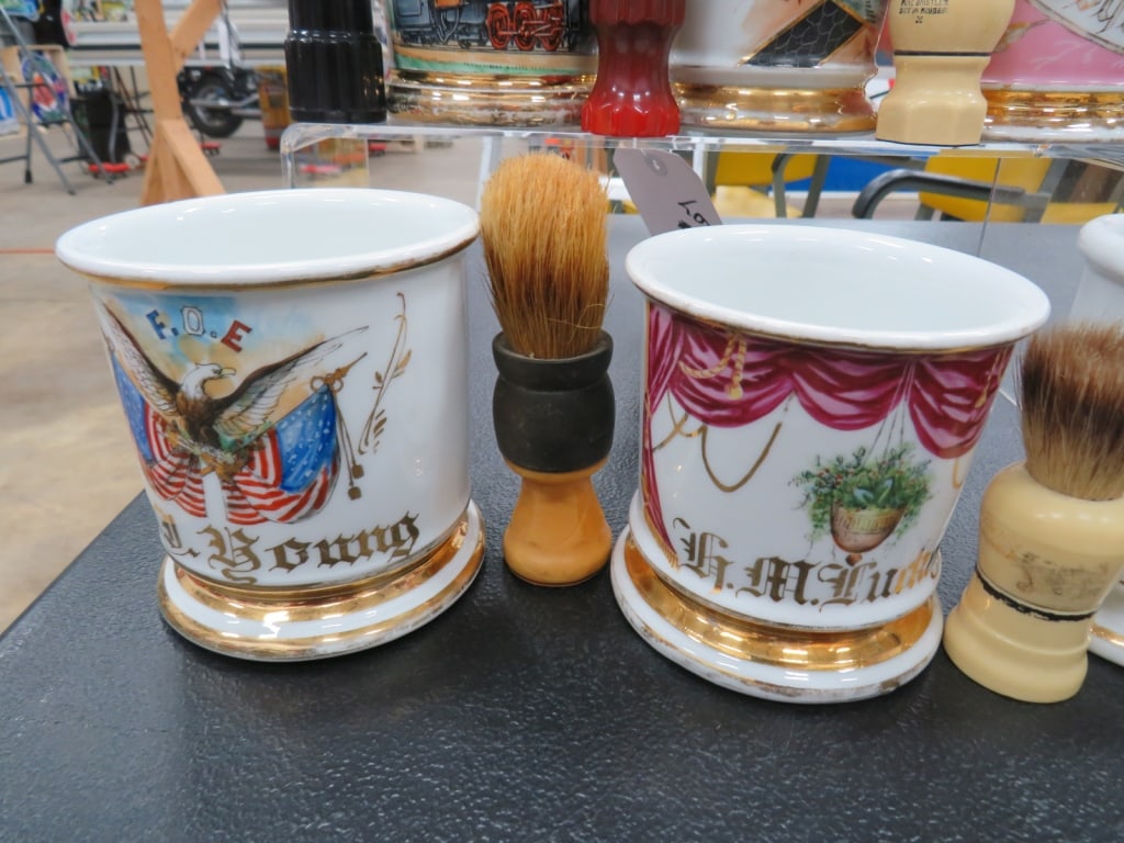 6-Shaving Mugs/6-Brushes - 2