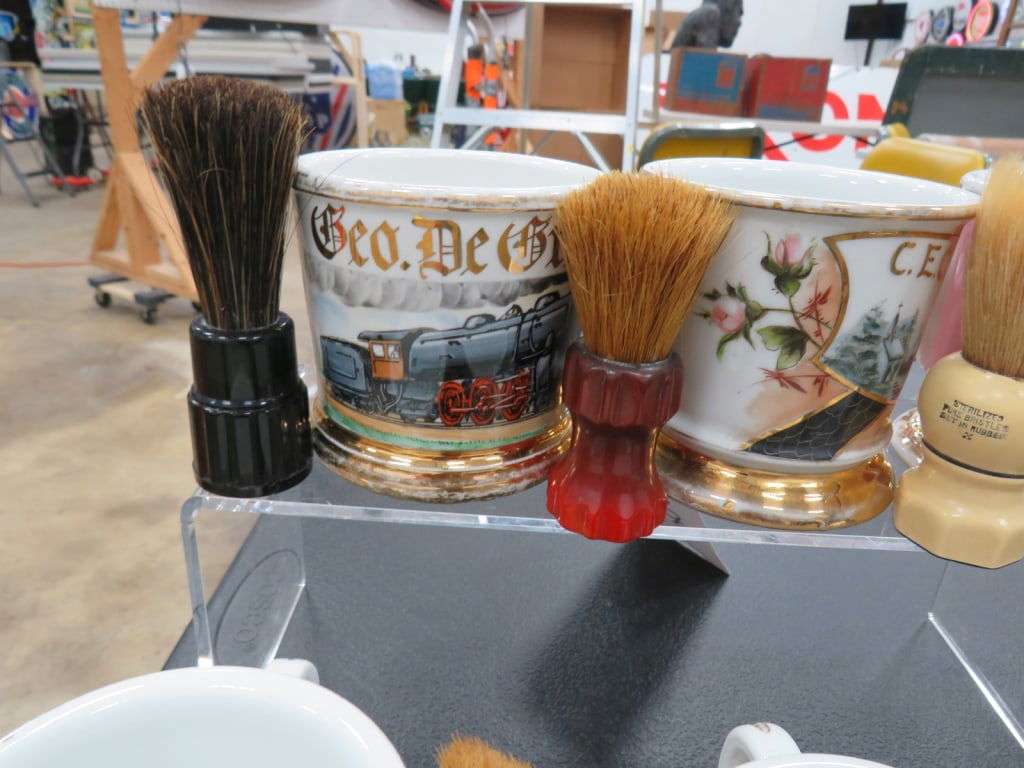 6-Shaving Mugs/6-Brushes - 5
