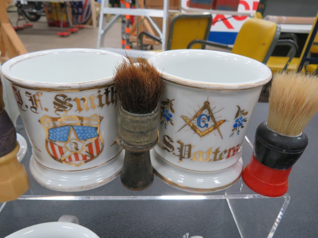 6-Shaving Mugs/6-Brushes - 3