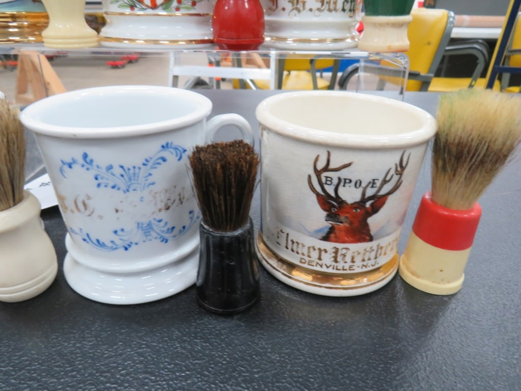 6-Shaving Mugs/6-Brushes - 2