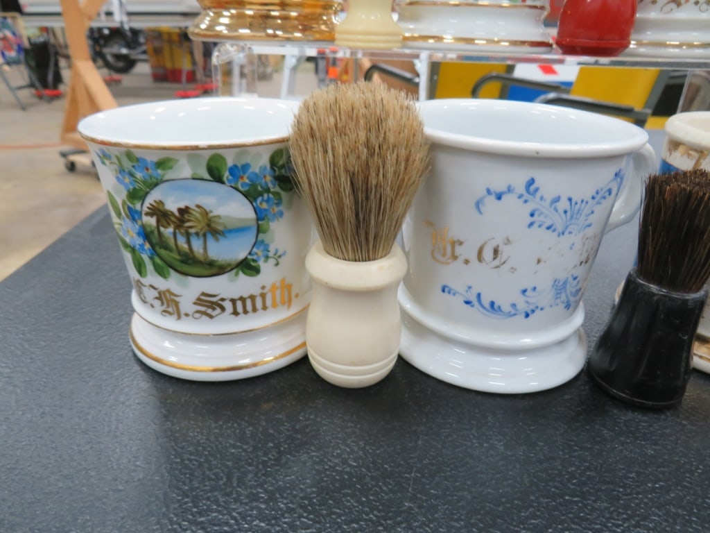 6-Shaving Mugs/6-Brushes - 3