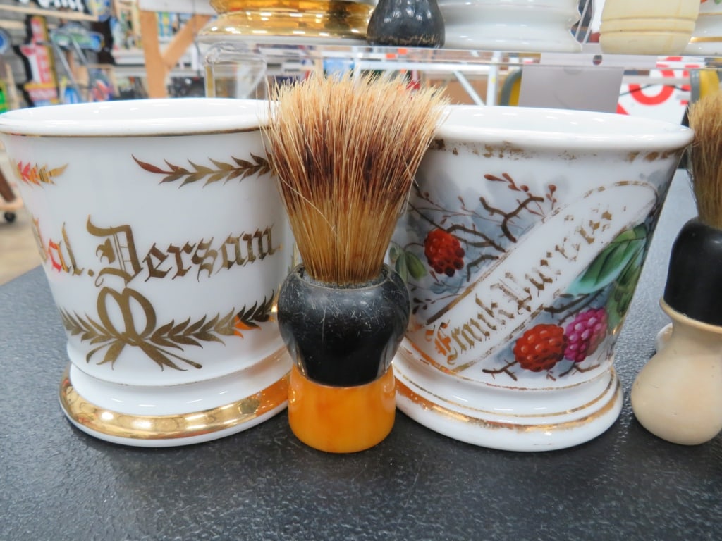 6-Shaving Mugs/6-Brushes - 2