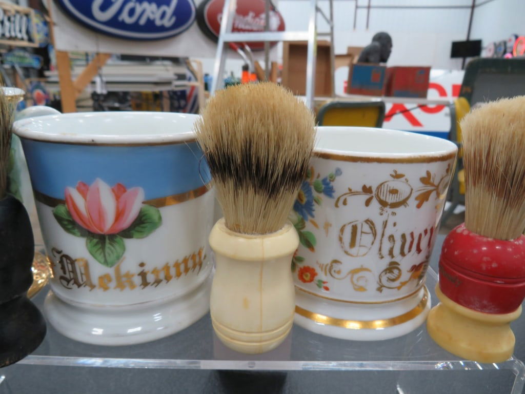 6-Shaving Mugs/6-Brushes - 4