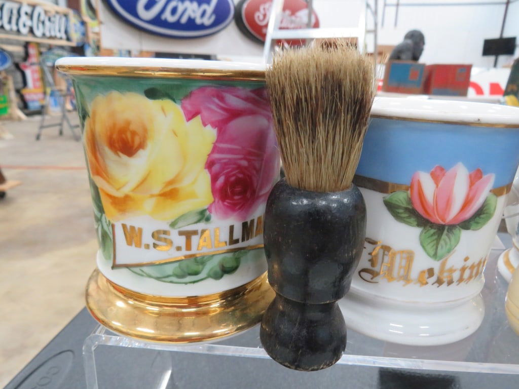 6-Shaving Mugs/6-Brushes - 5